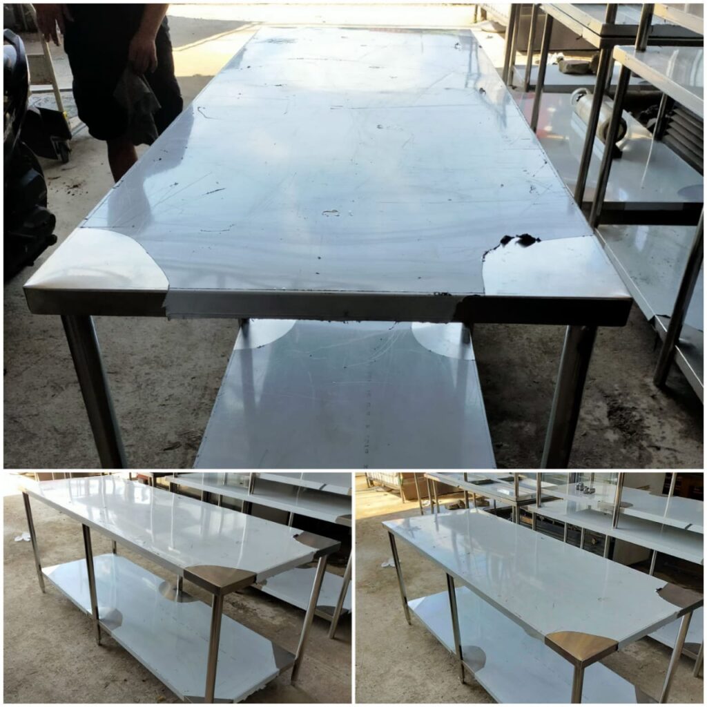 meja baru stainless
